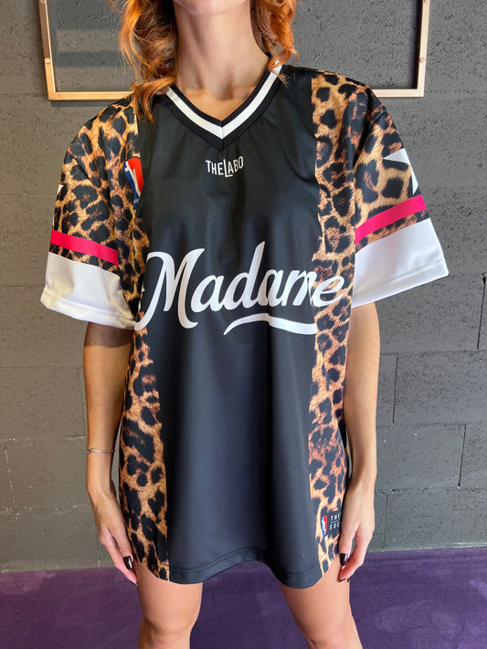 Maxi tshirt maculata con numero e scritta senza applicazioni THE LABO art. MADAME1 colore maculato