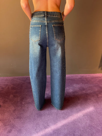 Jeans con brillantini modello dritto DIXIE art. P945Y106X colore jeans