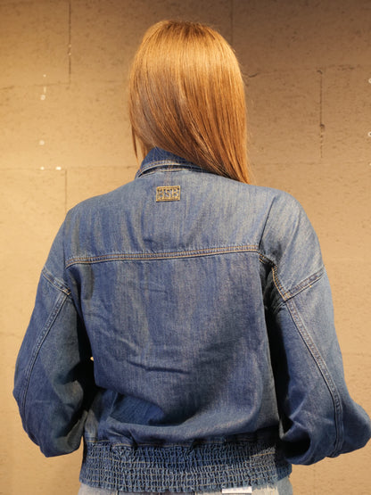 Bomber in jeans con tasconi BSB art. 217903 colore jeans